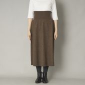 SAIFUKU/のびるニットロングスカート　あったかウール